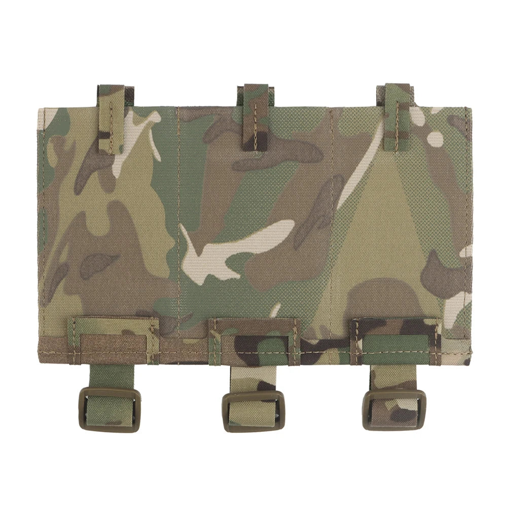 Tactical Elastic Triple Mag Pouch Panel Multi-Purpose MOLLE System Mount Hunting Combat Airsoft Magazine Bag Expand Accessories
