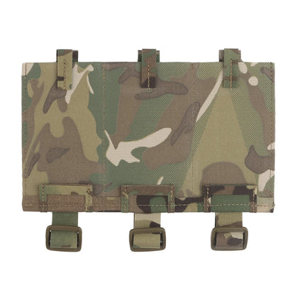 Tactical Elastic Triple Mag Pouch Panel Multi-Purpose MOLLE System Mount Hunting Combat Airsoft Magazine Bag Expand Accessories