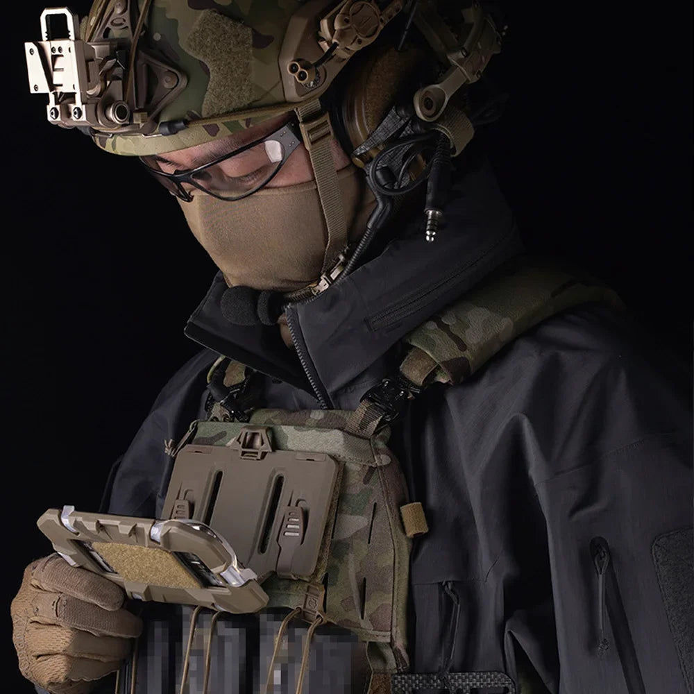 Outdoor Tactical MOLLE Folding Navigation Board Airsoft Map Case Admin Panel Mobile Phone Holder Hunting Vest Accessories