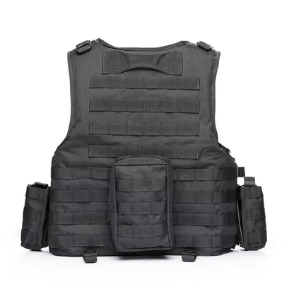 YAKEDA Tactical Vest Camouflage Body Armor Sports Wear Hunting Molle Black