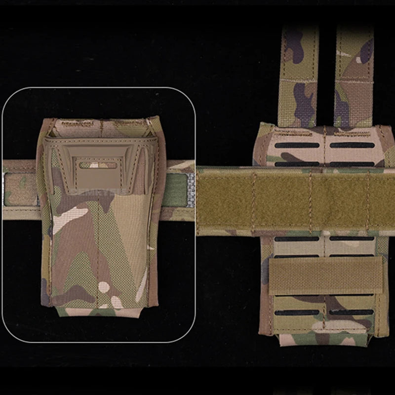 Tactical 5.56mm Single Mag Pouch MOLLE Quick Release Magazine Holder for AR15 M4 Airsoft Vest Plate Carrier Hunting Gear