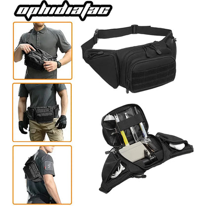 OPHIDIANTAC Outdoor sports Safari mountain camping with nylon Fanny pack hiking phone bag
