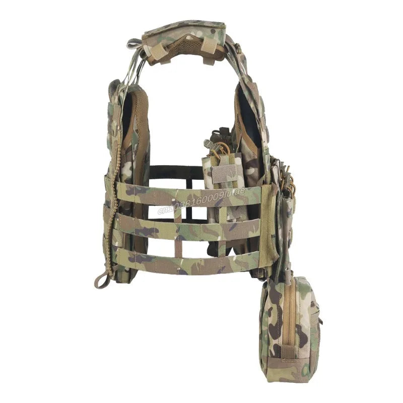 JPC3.0 Tactical Plate Carrier Set R Series Hunting Vest with Quick Release Cummerbund Triple Mag Pouch Airsoft Molle Radio Pouch