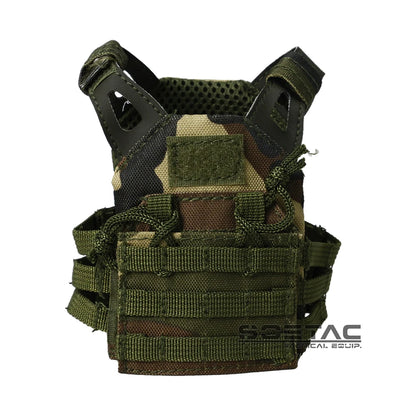 Paintball Mini Molle Vest Adjustable tactical accessory Kitty Camo Doll Carrier Decorative Tactical Gear Beer Vest 600D Nylon