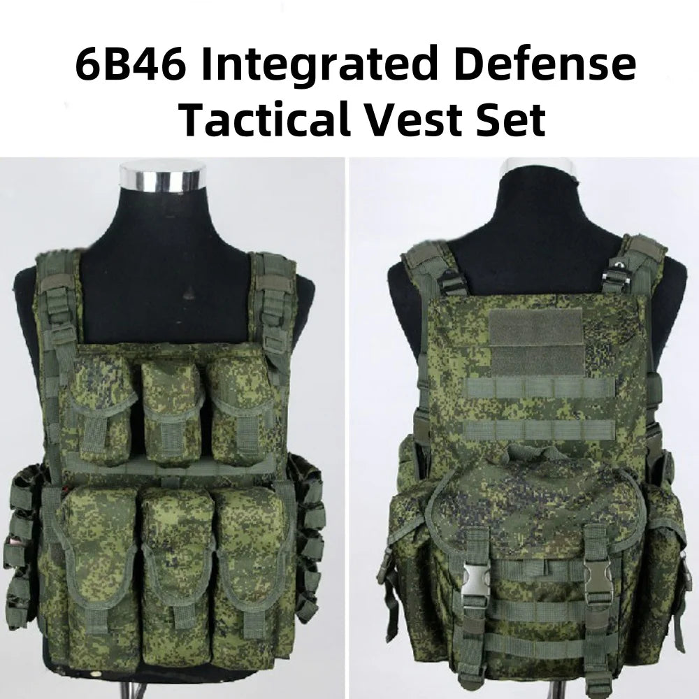 6b46 Tactical Vest Set, Russian Tactical Air Soft Little Green Man Set, Outdoor Hunting Cosplay Equipment, Akmolle Sub Package