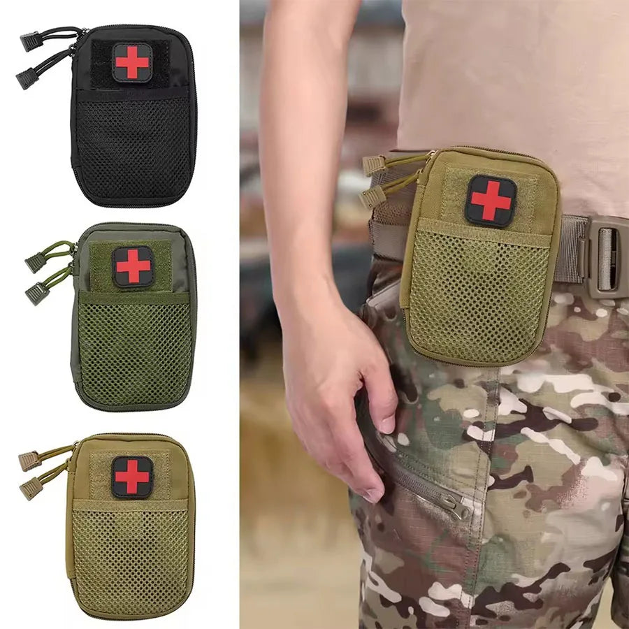 Molle Portable First Aid Bag Emergency Medical Kit EDC Storage Pouch For Camping Safari Outdoor Sports