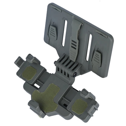 Latest Version Tactical Molle Phone Holder for Vest, Molle Phone Chest Mount Holder for Screen Size 6.0"-6.7&7.7"，Quick Release