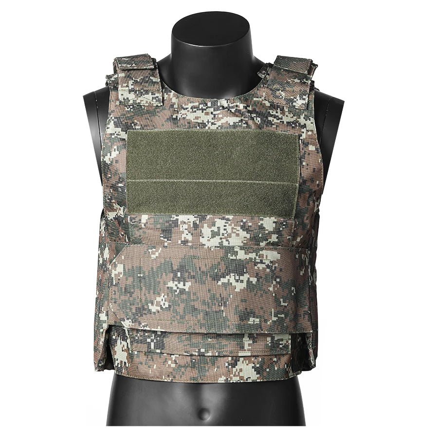 Hunting vest with widened Velcro adjustable shoulder straps and waistband, made of durable and wear-resistant fabric