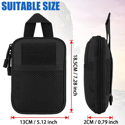 Tactical Molle EDC Pouch - Compact Utility Tool Organizer, Mini Medical Waist Pack & Phone Case Holder for Camping, Hunting