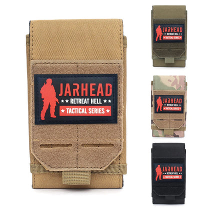 Tactical Laser Phone Pouch With Patche Molle Waist Pack Universal Accessories Pack EDC Hiking Hunting Camping Phone Bag