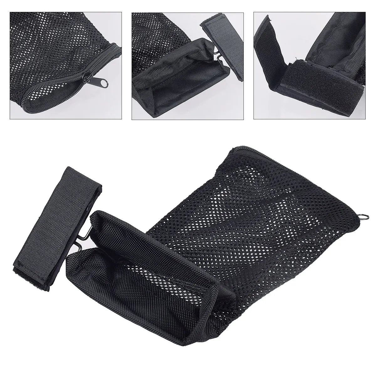 Hunting Bullet Shell Bag Detachable Ammo Brass Shell Catcher Mesh Trap Nylon Mesh Bag Capture Shell Quick Release Recovery Bags