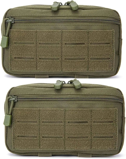 1000D Laser Cut Molle Pouches Compact Water-Resistant Utility Admin Pouch for Vest Backpack Duty Belt Hunting Vests