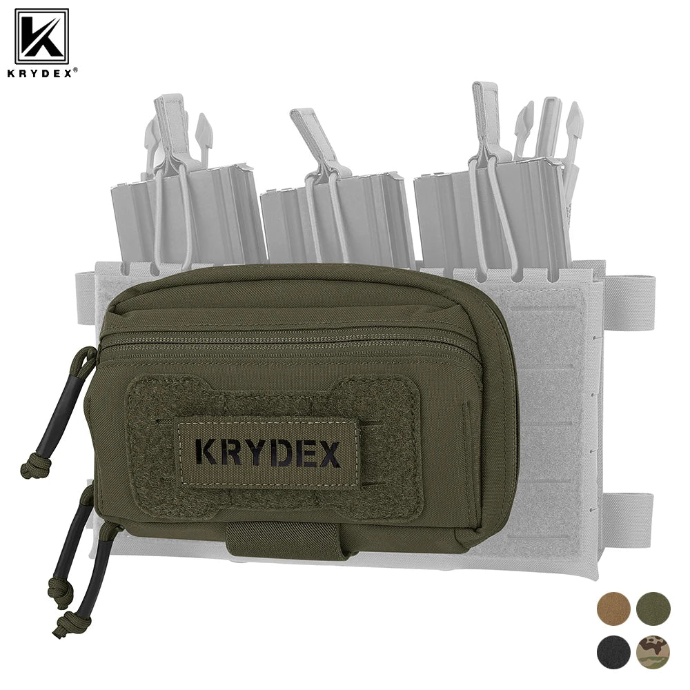 KRYDEX Tactical Admin Front Pocket Pouch Chest Bag MOLLE Utility Tool Pouch for Vest and Chest Rig Camping Outdoor Accessories