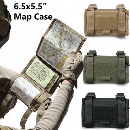 Tactical Wrist Map Pouch Arm Map Holder Armband Sleeve 6.5x5.5” Map Case Cover Utility EDC Card Holder for Hunting Shooting