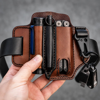 PU Tactical Waist Bag Wear Resistant Case with Hook Shockproof Anti Theft Tool Pouch Outdoor Hunting Portable EDC Holster