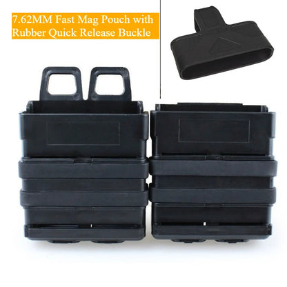7.62MM Fast Mag Pouch with 7.62 Fast Magazine Rubber Quick Release Buckle Mag Pouch Sleeve Rubber Slip Cover For Hunting
