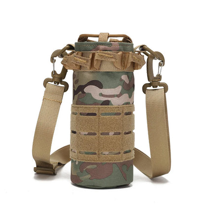 Tactical Molle Water Bottle Pouch Outdoor Sport Hydration Carrier Bag Nylon Travel Kettle Pack with Shoulder Strap