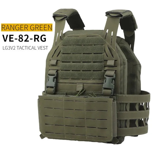 WOSPORT Tactical Outdoor Protective Mounted Vest LG3V2 6094 Thickened Shoulder Pads Laser MOLLE Cutting Hunting Vest