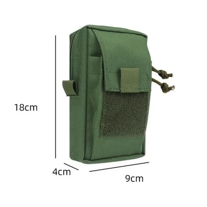 Compact Water Resistant MOLLE Shoulder Strap EDC Bag Multi-function Sundries Storage Pouch Wear-resistant Nylon Phone Flashlight