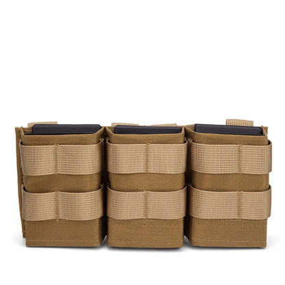 Triple medium 5.56 magazine bag, tactical vest magazine bag, M4 KYWI MAG magazine bag, tactical hunting airsoft equipment