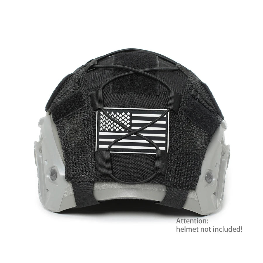 1000D Nylon Breathable Mesh Helmet Cover Magic Sticky Fixed Stickable Badge