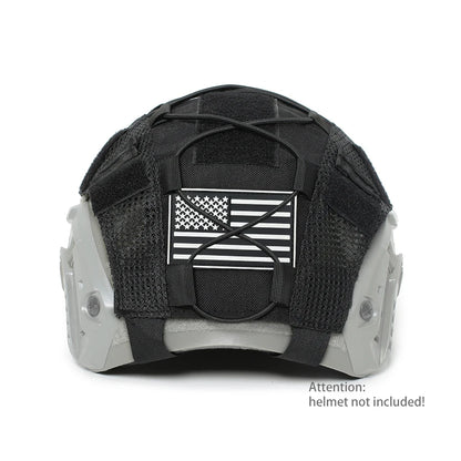 1000D Nylon Breathable Mesh Helmet Cover Magic Sticky Fixed Stickable Badge