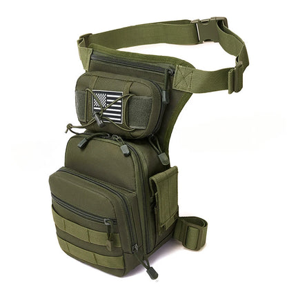 Multi-compartment Portable Thigh Pack, Dual Strap Secure Waist Bag, Outdoor Tool Storage Bag