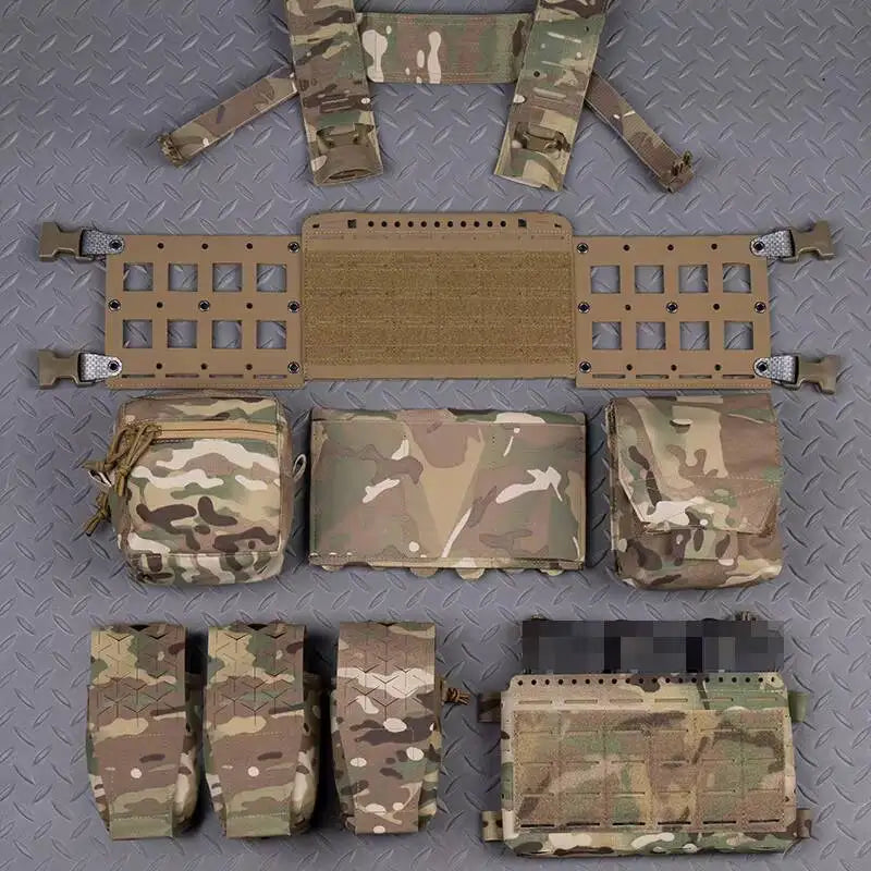 Tactical Magic Fastener Extended Chassis III Molle Pouch For MK5 Chest Rig Gear Airsoft Training Equipment
