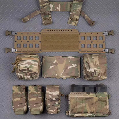 Tactical Magic Fastener Extended Chassis III Molle Pouch For MK5 Chest Rig Gear Airsoft Training Equipment