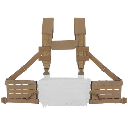 Tactical ARC Chest Rig Kit MOLLE System Placard V3 Front Flap Mag Pouch Installed On Vest with Quick Release Clasp Mount