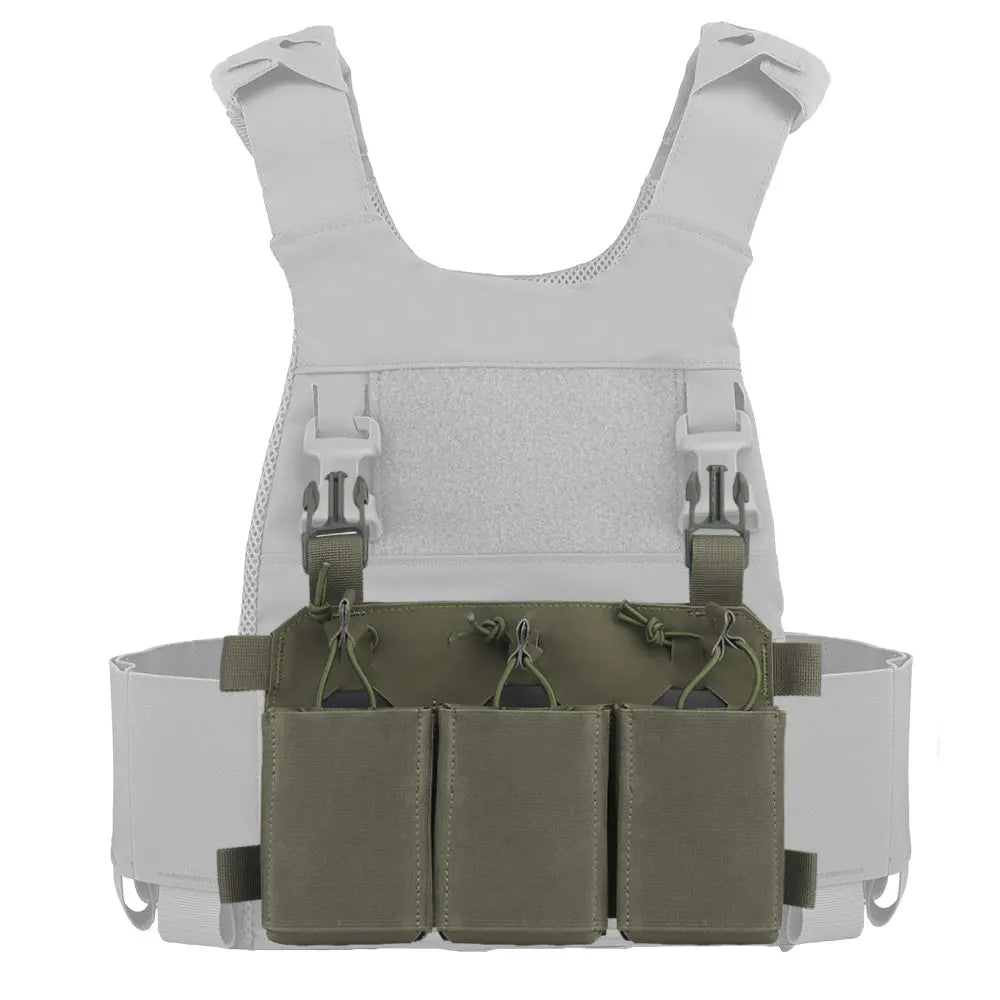 OPHIDIANTAC Insert buckle Triple mag Bag 5.56mm Tactical Rifle Airsoft AR15 M4 M4A1 AK mag bag with quick-pull insert plate