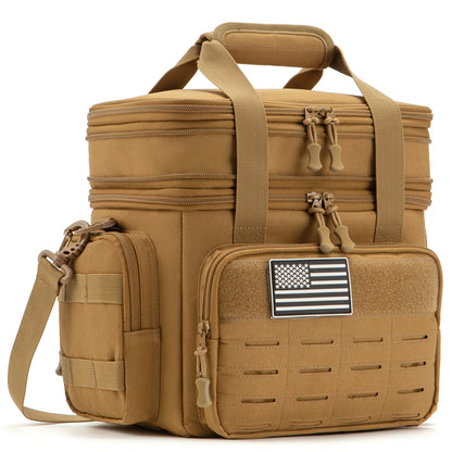 Tactical Lunch Bag for Men's Heavy Duty Lunch Box Leakproof Insulated Durable Thermal Cooler Bag Adult Meal Camping Picnic Pail