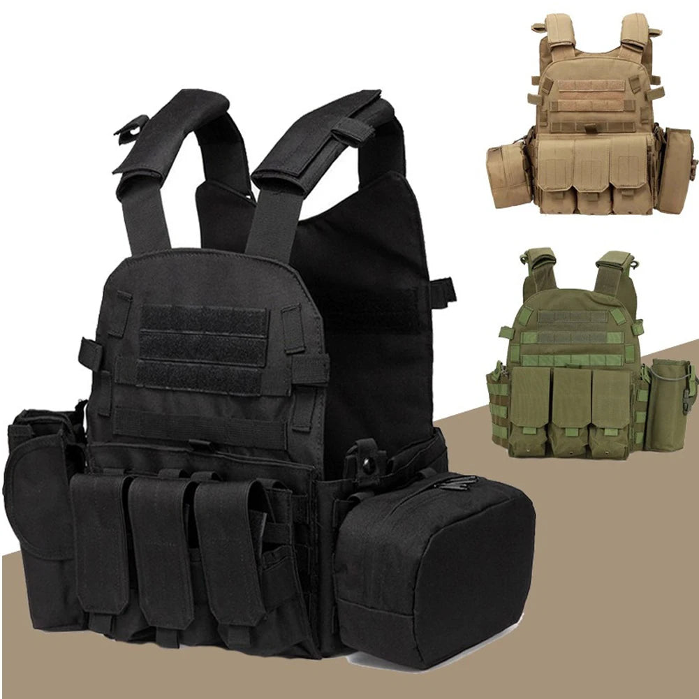 Nylon 600D Tactical Vest Body iujmor Hunting Carrier Airsoft Accessories Combat MOLLE Camo Military Army Vest CS Game Equipment