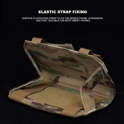 Tactical Admin Phone Pouch MOLLE Militar Hunting Vest Front Panel Map Holder Carrier Bag Utility Outdoor Phone Navigation Board
