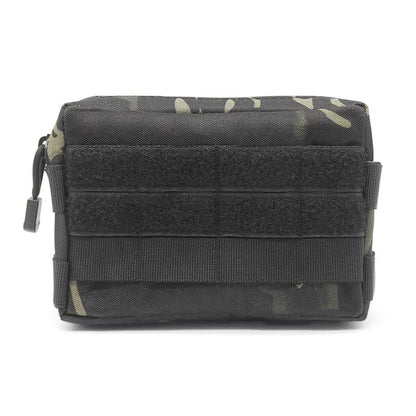 Tactical Molle Waist Pack 600D Waterproof Camo EDC Tool Bag Multifunctional Phone Card Holder Outdoor Camping Commuting Utility