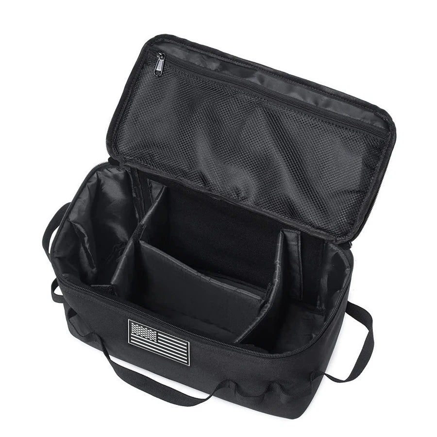 Portable Camping Cookware Storage Bag Detachable Divider Outdoor Picnic Tableware Organizer Bag Large Capacity Travel Kitchen Ge