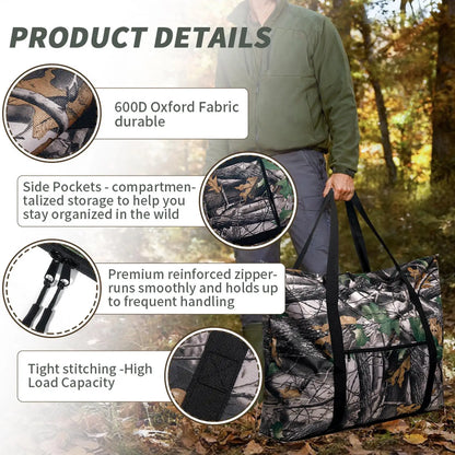 Hunting Bag Waterproof Scent Proof Lock Meat Storage Tote 600D Oxford Cloth Hunting Game Bag With Handles For Men Outdoor Field