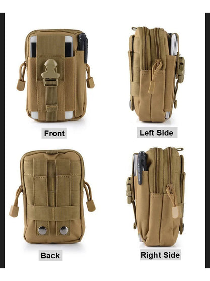 outdoor tactical waist bag 6 inch phone pouch cycling sports multifunctional molle expansion accessory pouch