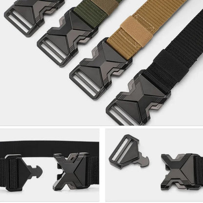 New 1pc The New Men's 125cm Buckle Belt Nylon Braided Lightweight Breathable Daily Commuter Men's Belt