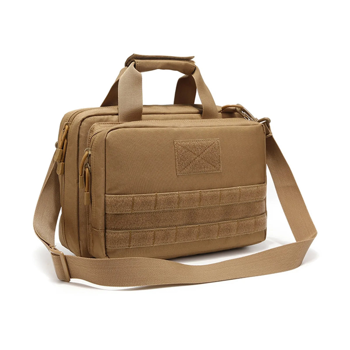 Shooting Range Bag Tactical 2 Pistol Bag Gun Case EDC Shoulder Bag Short Weapons Transport Case with Holster Hunting Sling Pack
