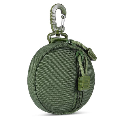 Mini EDC Tool Pouch Keychain Zipper Holder Earphone Key Wallet Coin Purses Utility Outdoor Hiking Hunting Accessories Waist Bag