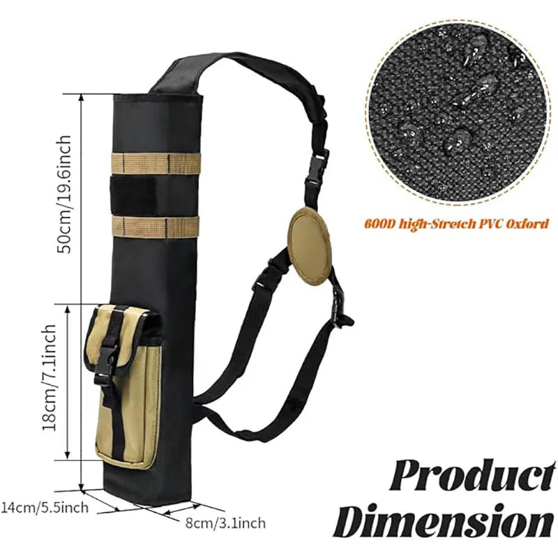 Archery Quiver for There-point Formula, Multifunctional Archery Quiver with Adjustable Strap and Pockets , Tactical Arrow Holder
