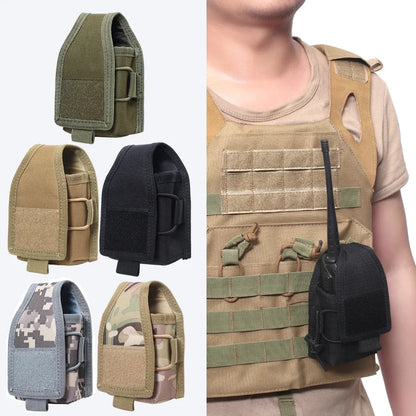 Molle Radio Pouch Interphone Phone Holder Magazine Holster Outdoor Sports Camping Hiking Hunting EDC Walkie Talkie Waist Bag