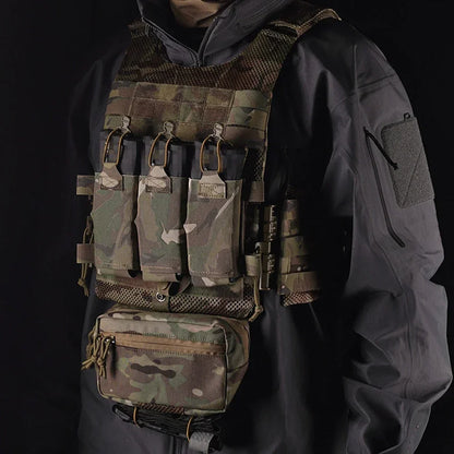 Tactical OTB LV119 Vest Quick Release Cummerbund with Triple 5.56 Mag Pouch Airsoft Hunting Vest Rear Overt Plate Bag