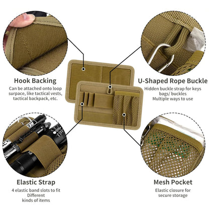 Modular Hook Loop Panel EDC Organizer Utility EDC Tool Organizer Board Hunting Accessories Equipment Inner Separation Pouch