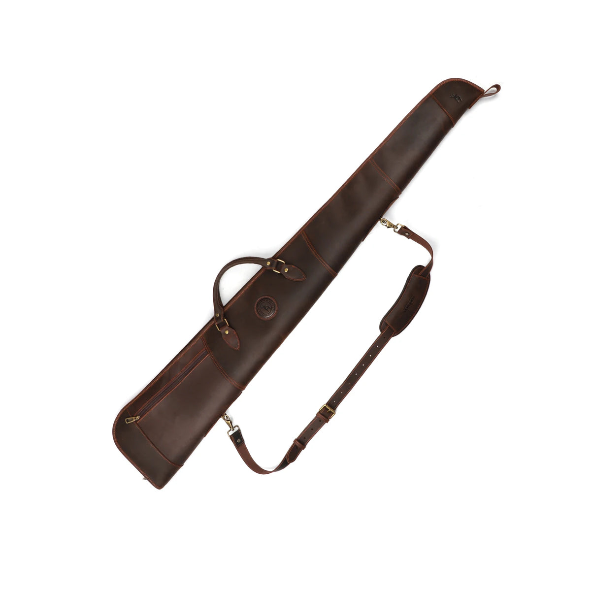 Tourbon Hunting Shooting Shotgun Case Leather Gun Carry Bag Protective Slip Soft Padded with Adjustable Shoulder Strap Brown