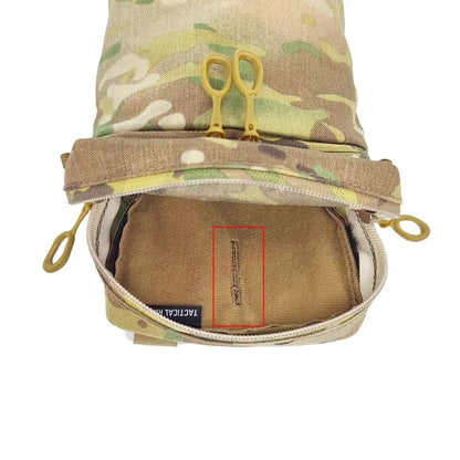 Multicam GP Pouch Tactical Molle Vertical 12X5 Storage Bag Airsoft Hunting Vest Plate Carrier Back Panel Pouch Equipment