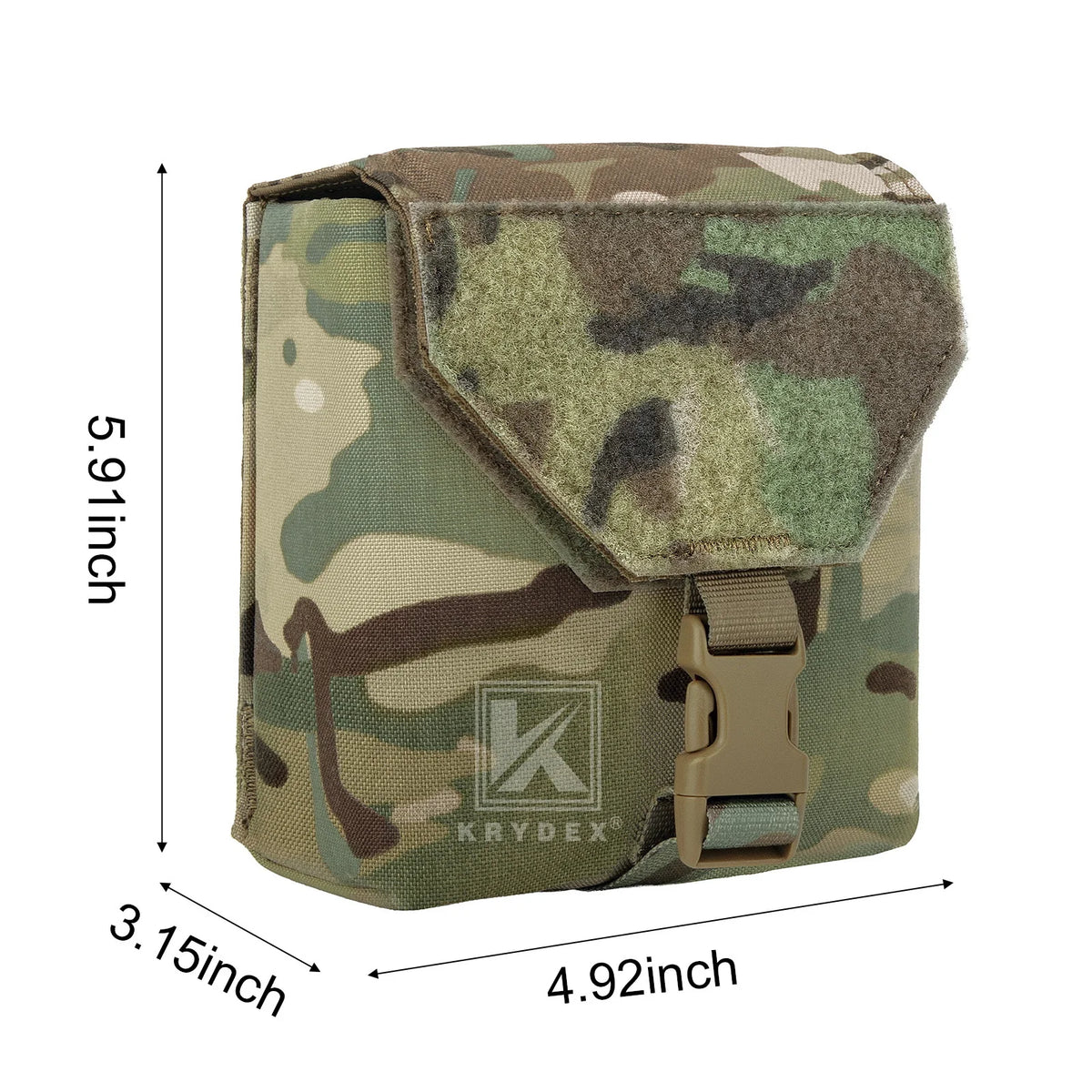 KRYDEX Tactical Night Vision Pouch MOLLE NVG Bag with Padded Goggle Carrying Case For NVG14 NVG15