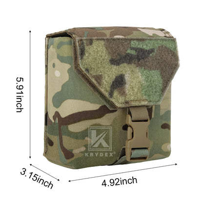 KRYDEX Tactical Night Vision Pouch MOLLE NVG Bag with Padded Goggle Carrying Case For NVG14 NVG15
