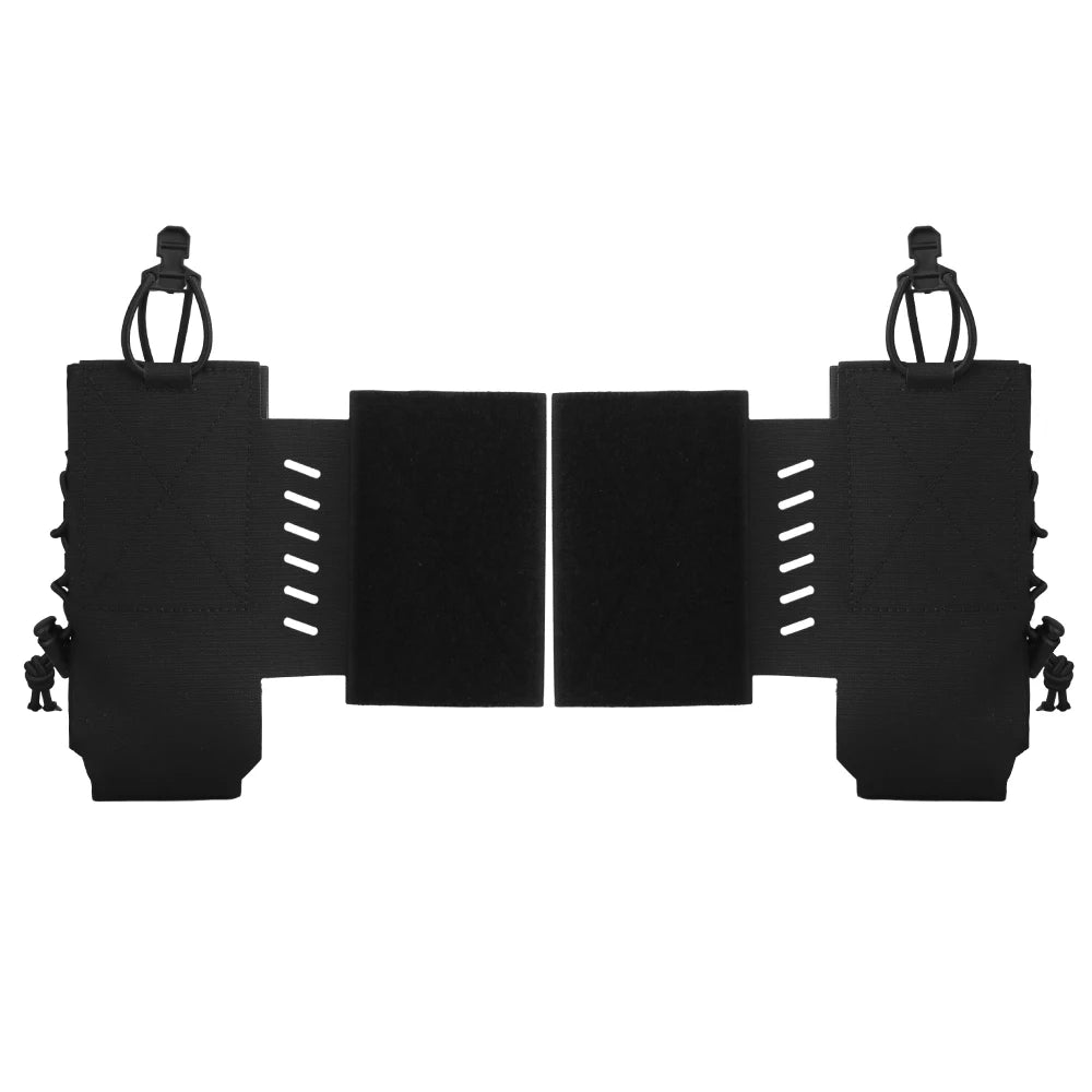 2PCS Radio Pouch Shock Cord Retension Chest Rig Side Bag Hanging Side Bag Expands Walkie Talkie Storage for AN/PRC-148/152/163